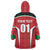 Custom Kuwait Cricket Wearable Blanket Hoodie Go Champions