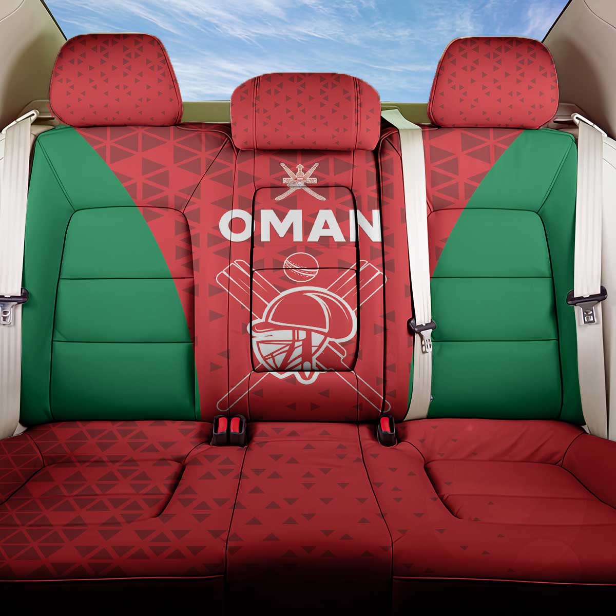 Oman Cricket Back Car Seat Cover Team Oman Come On - Wonder Print Shop