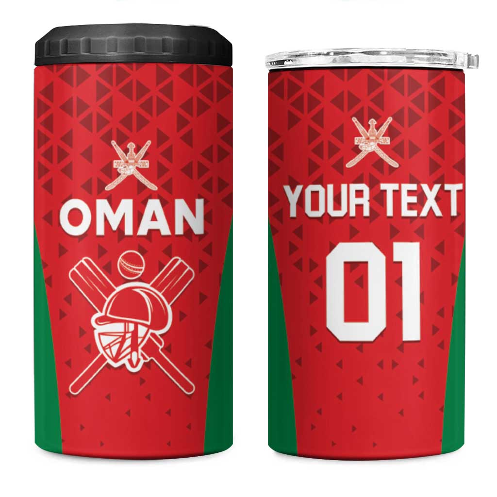 Custom Oman Cricket 4 in 1 Can Cooler Tumbler Team Oman Come On - Wonder Print Shop