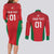 Custom Oman Cricket Couples Matching Long Sleeve Bodycon Dress and Long Sleeve Button Shirt Team Oman Come On - Wonder Print Shop