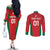 Custom Oman Cricket Couples Matching Off The Shoulder Long Sleeve Dress and Long Sleeve Button Shirt Team Oman Come On