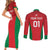 Custom Oman Cricket Couples Matching Short Sleeve Bodycon Dress and Long Sleeve Button Shirt Team Oman Come On - Wonder Print Shop