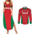 Custom Oman Cricket Couples Matching Summer Maxi Dress and Long Sleeve Button Shirt Team Oman Come On - Wonder Print Shop