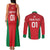 Custom Oman Cricket Couples Matching Tank Maxi Dress and Long Sleeve Button Shirt Team Oman Come On - Wonder Print Shop