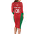 Custom Oman Cricket Long Sleeve Bodycon Dress Team Oman Come On - Wonder Print Shop