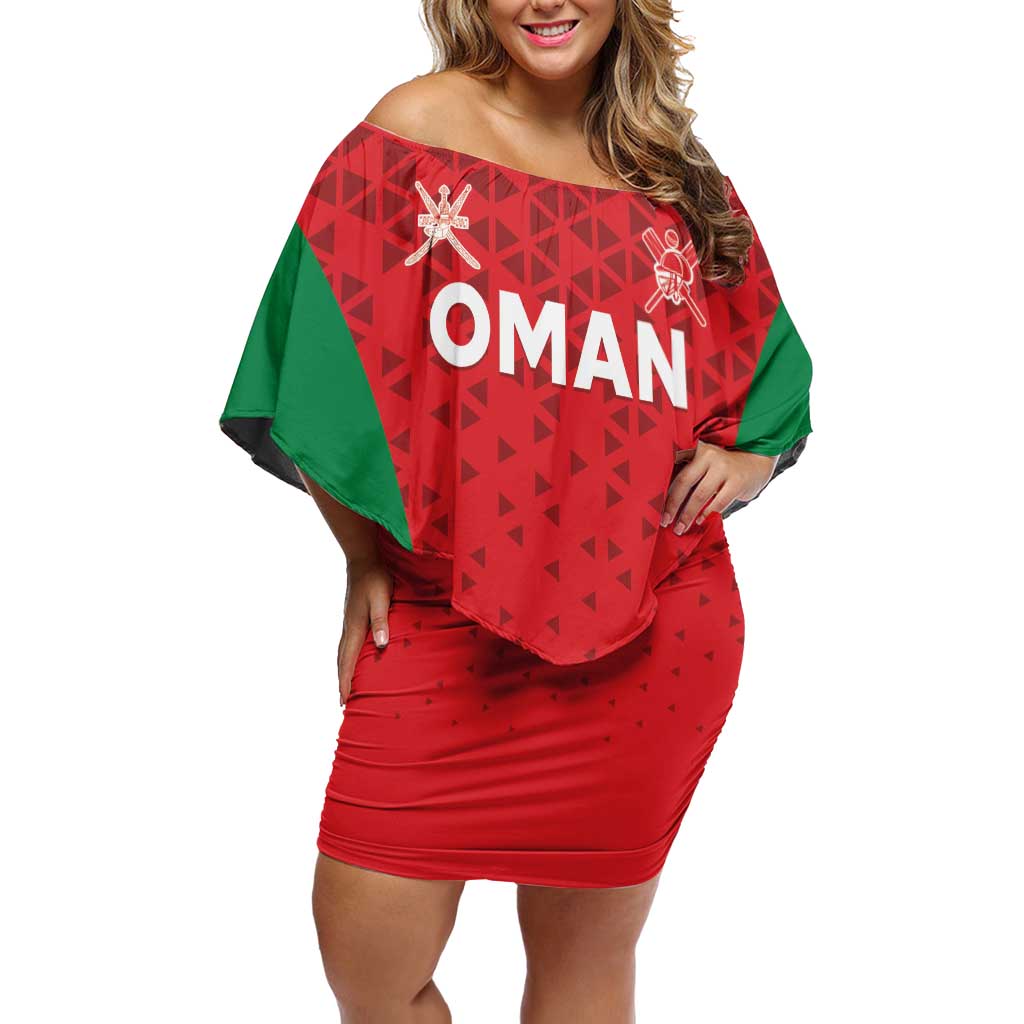 Custom Oman Cricket Off Shoulder Short Dress Team Oman Come On - Wonder Print Shop