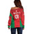 Custom Oman Cricket Off Shoulder Sweater Team Oman Come On - Wonder Print Shop