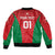 Custom Oman Cricket Sleeve Zip Bomber Jacket Team Oman Come On - Wonder Print Shop