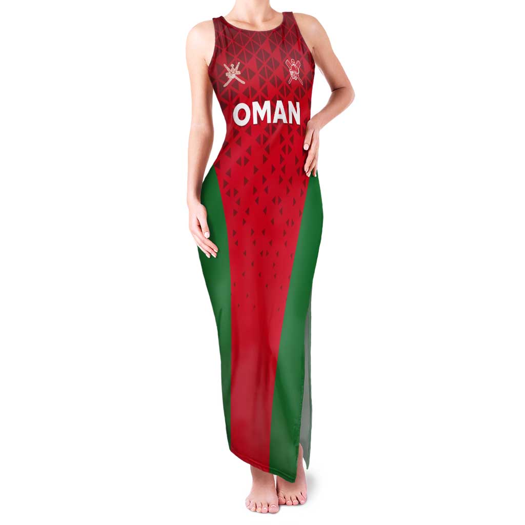 Custom Oman Cricket Tank Maxi Dress Team Oman Come On - Wonder Print Shop