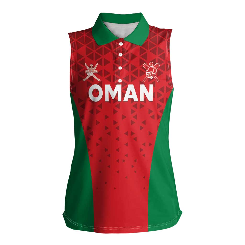 Custom Oman Cricket Women Sleeveless Polo Shirt Team Oman Come On - Wonder Print Shop