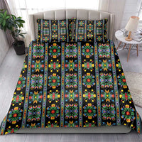 Regalia Stripe Floral Pattern Bedding Set Colorful Attractive - Wonder Print Shop