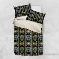Regalia Stripe Floral Pattern Bedding Set Colorful Attractive - Wonder Print Shop