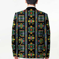 Regalia Stripe Floral Pattern Blazer Colorful Attractive - Wonder Print Shop