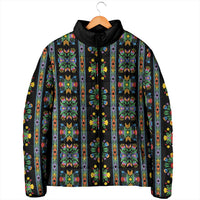 Regalia Stripe Floral Pattern Padded Jacket Colorful Attractive - Wonder Print Shop