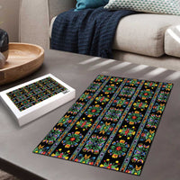 Regalia Stripe Floral Pattern Puzzle Colorful Attractive - Wonder Print Shop