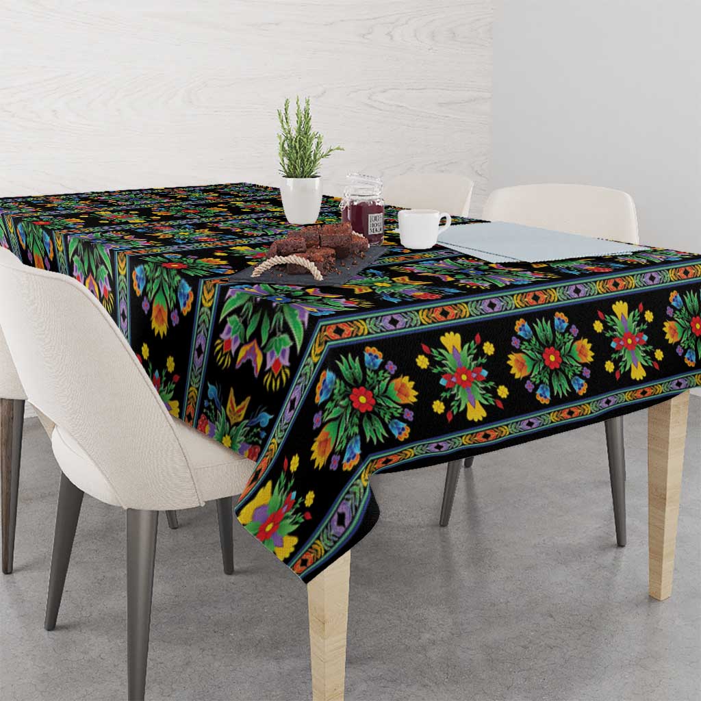 Regalia Stripe Floral Pattern Tablecloth Colorful Attractive - Wonder Print Shop