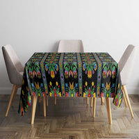 Regalia Stripe Floral Pattern Tablecloth Colorful Attractive - Wonder Print Shop