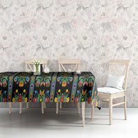 Regalia Stripe Floral Pattern Tablecloth Colorful Attractive - Wonder Print Shop