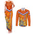 Netherlands Queen Day 2024 Couples Matching Tank Maxi Dress and Long Sleeve Button Shirt Nederland Koningsdag Orange Tulips - Wonder Print Shop