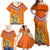 Netherlands Queen Day 2024 Family Matching Off Shoulder Maxi Dress and Hawaiian Shirt Nederland Koningsdag Orange Tulips - Wonder Print Shop