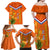 Netherlands Queen Day 2024 Family Matching Off Shoulder Maxi Dress and Hawaiian Shirt Nederland Koningsdag Orange Tulips - Wonder Print Shop