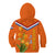 Netherlands Queen Day 2024 Kid Hoodie Nederland Koningsdag Orange Tulips - Wonder Print Shop