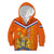 Netherlands Queen Day 2024 Kid Hoodie Nederland Koningsdag Orange Tulips - Wonder Print Shop