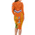 Netherlands Queen Day 2024 Long Sleeve Bodycon Dress Nederland Koningsdag Orange Tulips - Wonder Print Shop