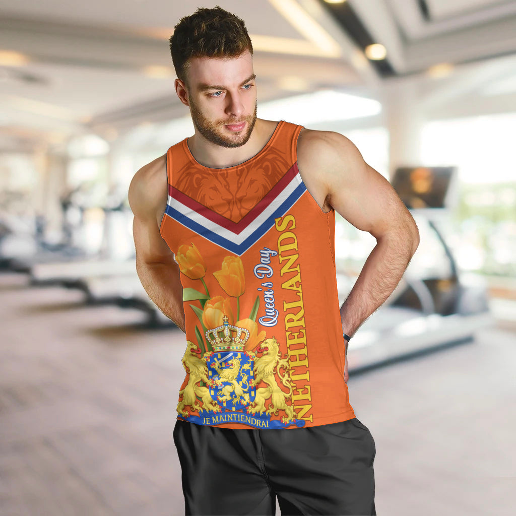 Netherlands Queen Day 2024 Men Tank Top Nederland Koningsdag Orange Tulips - Wonder Print Shop