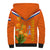 Netherlands Queen Day 2024 Sherpa Hoodie Nederland Koningsdag Orange Tulips