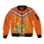 Netherlands Queen Day 2024 Sleeve Zip Bomber Jacket Nederland Koningsdag Orange Tulips - Wonder Print Shop