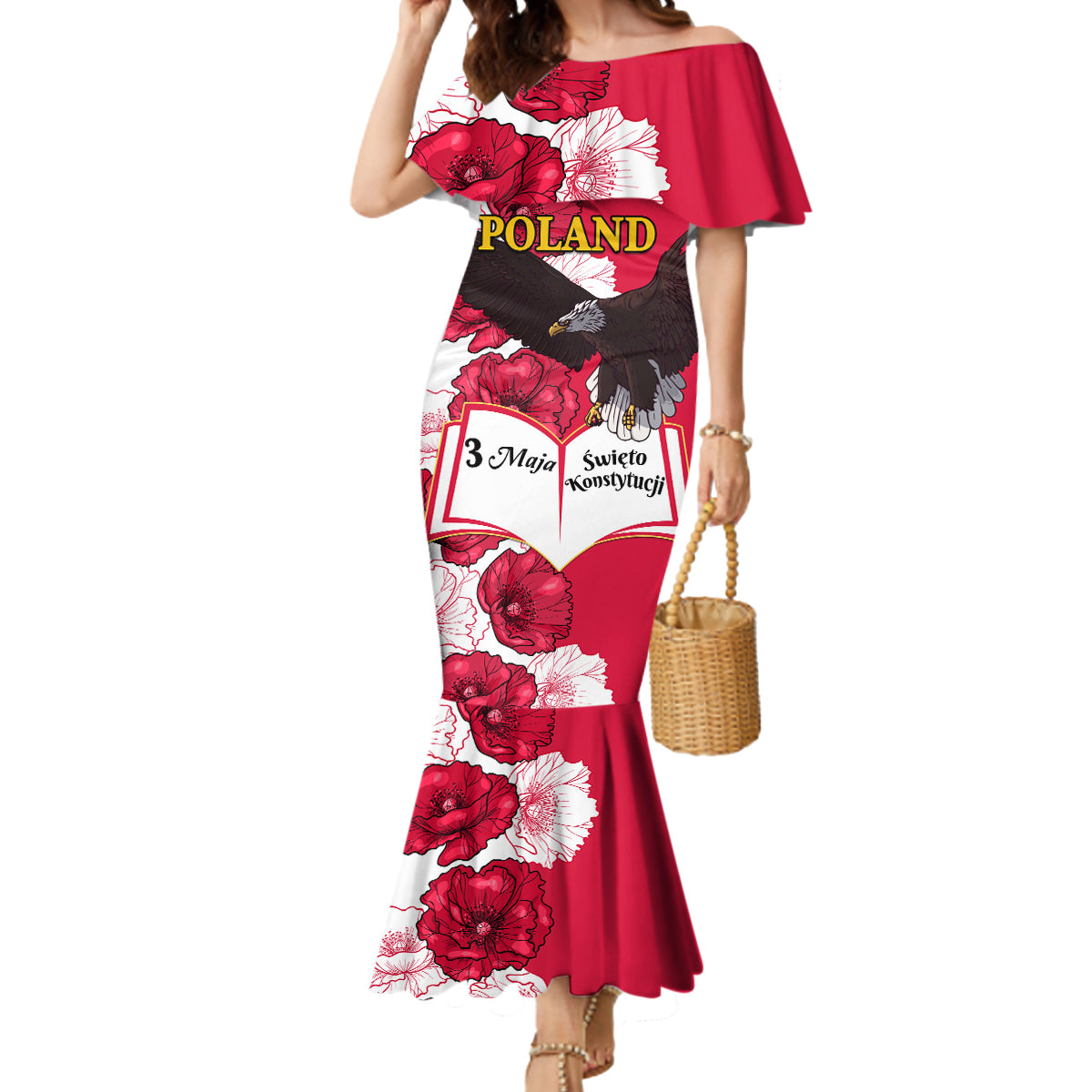 Poland Constitution Day 2024 Mermaid Dress Polska Swieto Konstytucji 3 Maja - Wonder Print Shop