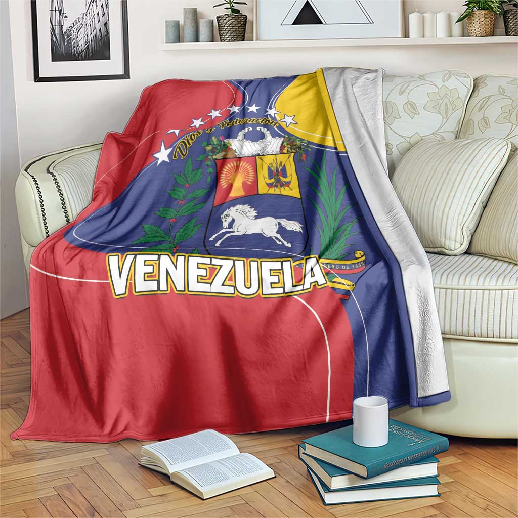 Venezuela Blanket Coat Of Arms Curve Style