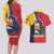 Personalized Venezuela Couples Matching Long Sleeve Bodycon Dress and Hawaiian Shirt Coat Of Arms Curve Style