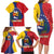 Personalized Venezuela Family Matching Long Sleeve Bodycon Dress and Hawaiian Shirt Coat Of Arms Curve Style