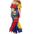 Personalized Venezuela Family Matching Mermaid Dress and Hawaiian Shirt Coat Of Arms Curve Style