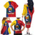 Personalized Venezuela Family Matching Off The Shoulder Long Sleeve Dress and Hawaiian Shirt Coat Of Arms Curve Style