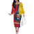 Personalized Venezuela Family Matching Off The Shoulder Long Sleeve Dress and Hawaiian Shirt Coat Of Arms Curve Style