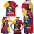 Personalized Venezuela Family Matching Off Shoulder Maxi Dress and Hawaiian Shirt Coat Of Arms Curve Style