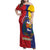 Personalized Venezuela Family Matching Off Shoulder Maxi Dress and Hawaiian Shirt Coat Of Arms Curve Style