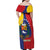 Personalized Venezuela Family Matching Off Shoulder Maxi Dress and Hawaiian Shirt Coat Of Arms Curve Style