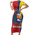 Personalized Venezuela Family Matching Short Sleeve Bodycon Dress and Hawaiian Shirt Coat Of Arms Curve Style