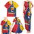 Personalized Venezuela Family Matching Tank Maxi Dress and Hawaiian Shirt Coat Of Arms Curve Style