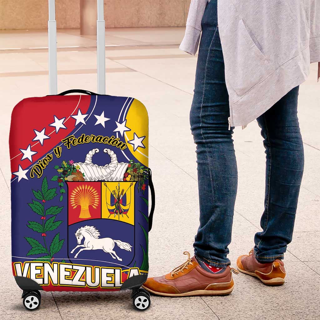 Venezuela Luggage Cover Coat Of Arms Curve Style