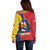 Personalized Venezuela Off Shoulder Sweater Coat Of Arms Curve Style