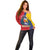 Personalized Venezuela Off Shoulder Sweater Coat Of Arms Curve Style