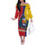 Personalized Venezuela Off The Shoulder Long Sleeve Dress Coat Of Arms Curve Style