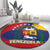 Venezuela Round Carpet Coat Of Arms Curve Style