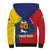 Personalized Venezuela Sherpa Hoodie Coat Of Arms Curve Style