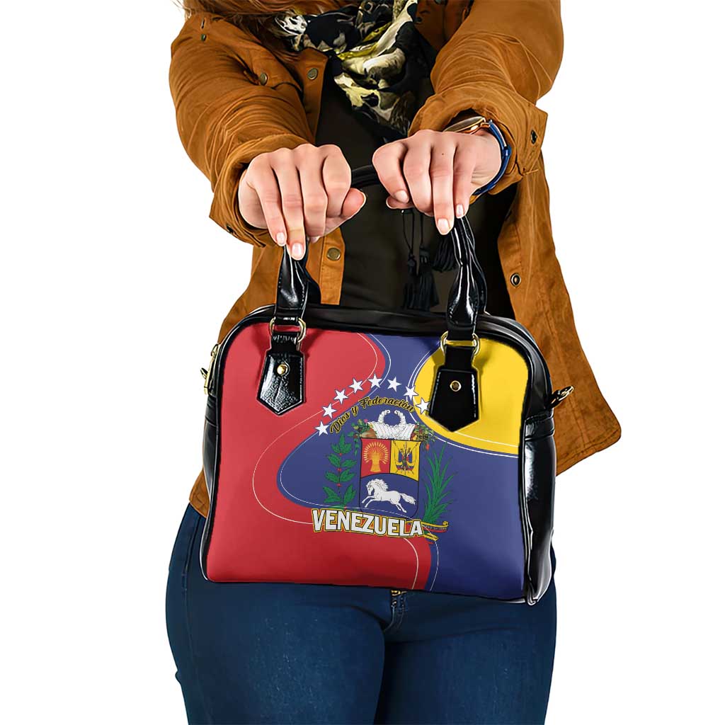 Venezuela Shoulder Handbag Coat Of Arms Curve Style